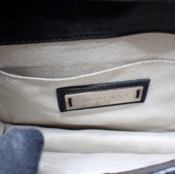 Jimmy Choo Two Way Crossbody Bag Star Studded Top Handle Flap Purse - Picture 4 of 7